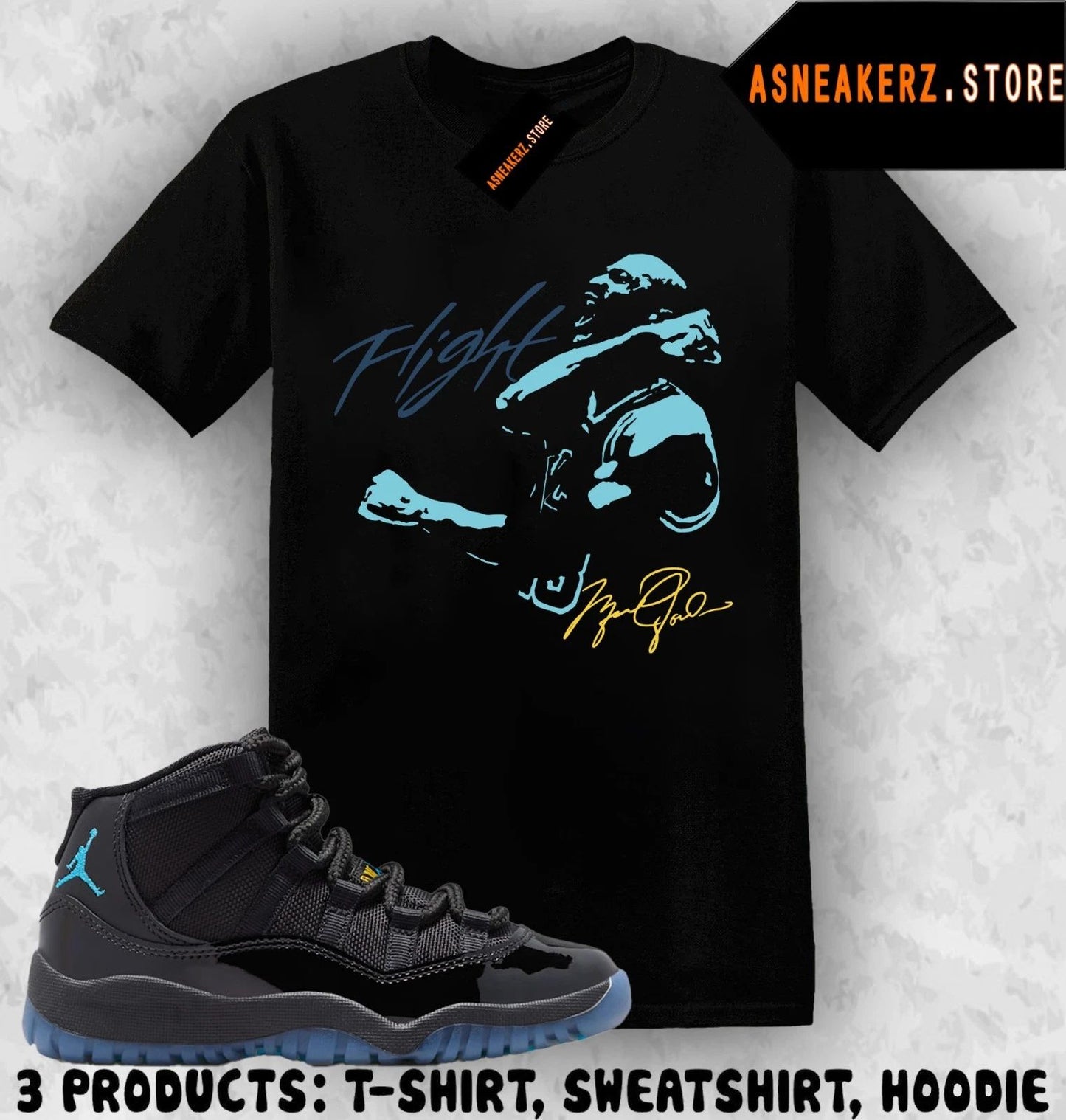 Tee Shirt Matching AJ 11 Gamma Blue 2025 To Match Sneaker MJ Victory 11s T-Shirt