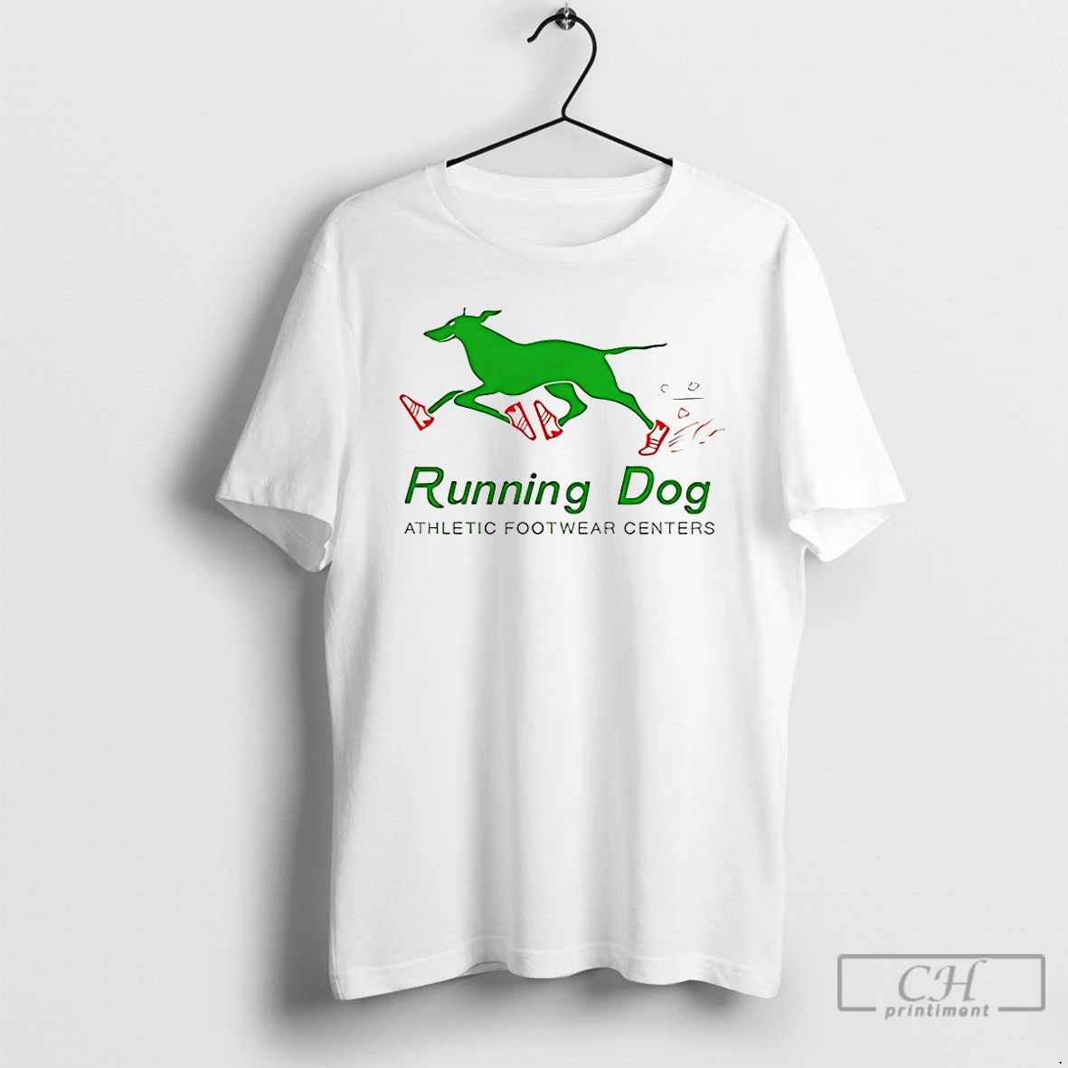 Classic Running Dog Athletic Footwear Centers T Shirts