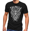 Mens T-Shirt Valhalla Will Rise Viking Helmet Odin Warrior Fashion Street Style