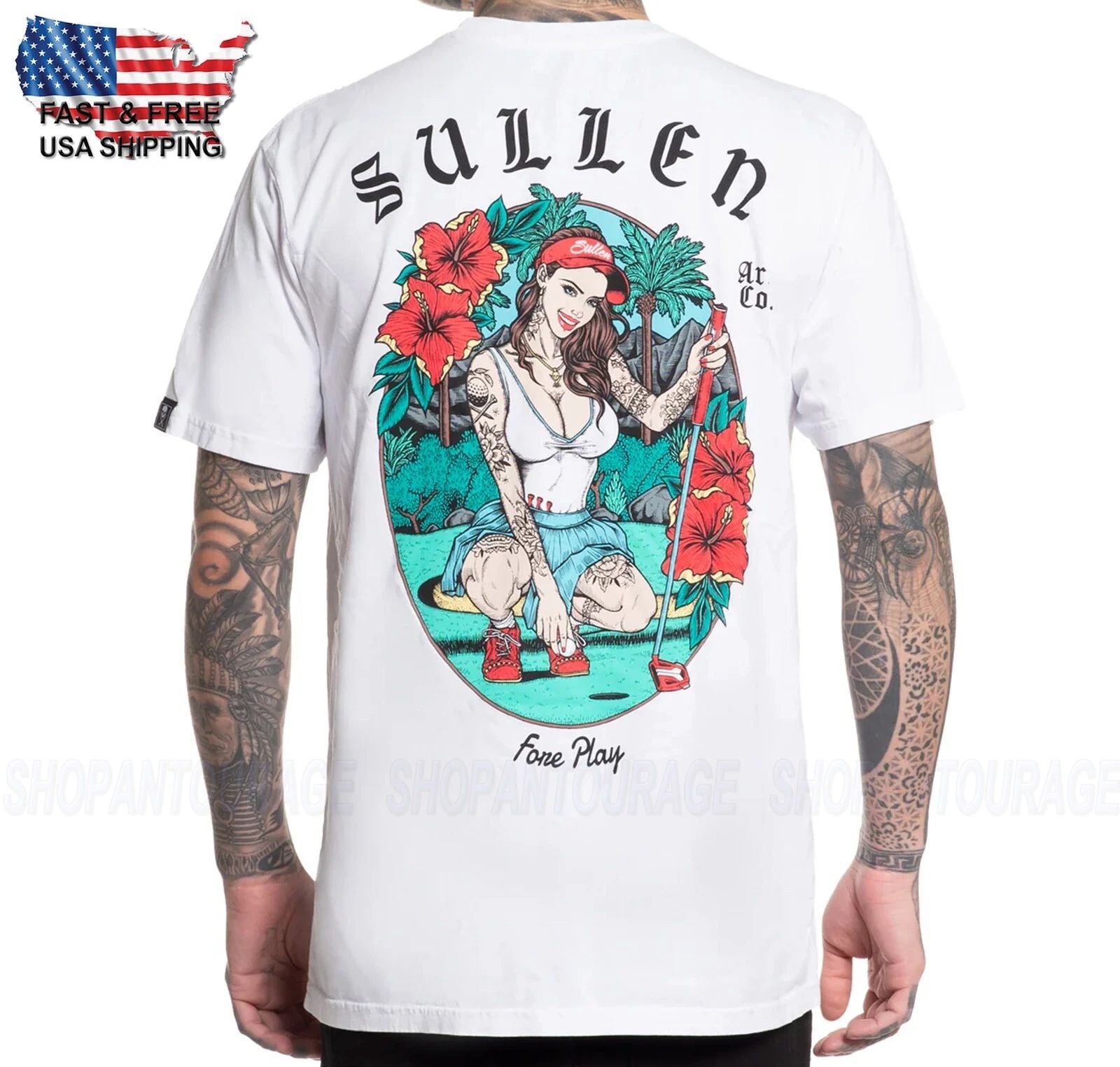 Sullen Art Collective Fore Jugar Premium Para SCM7312 Manga Corta T-Shirt Hombre