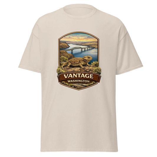Vantage Washington Pygmy Short Horned Lizard T-Shirt - Columbia River WA PNW