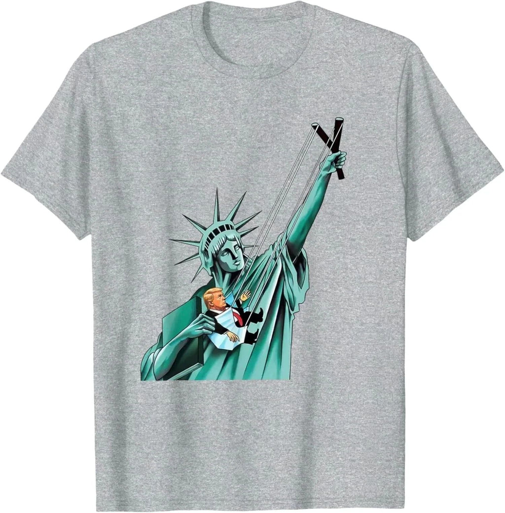 Statue Of Liberty Anti Trump Funny Political Comedy Unisex T-Shirt reprint sale!