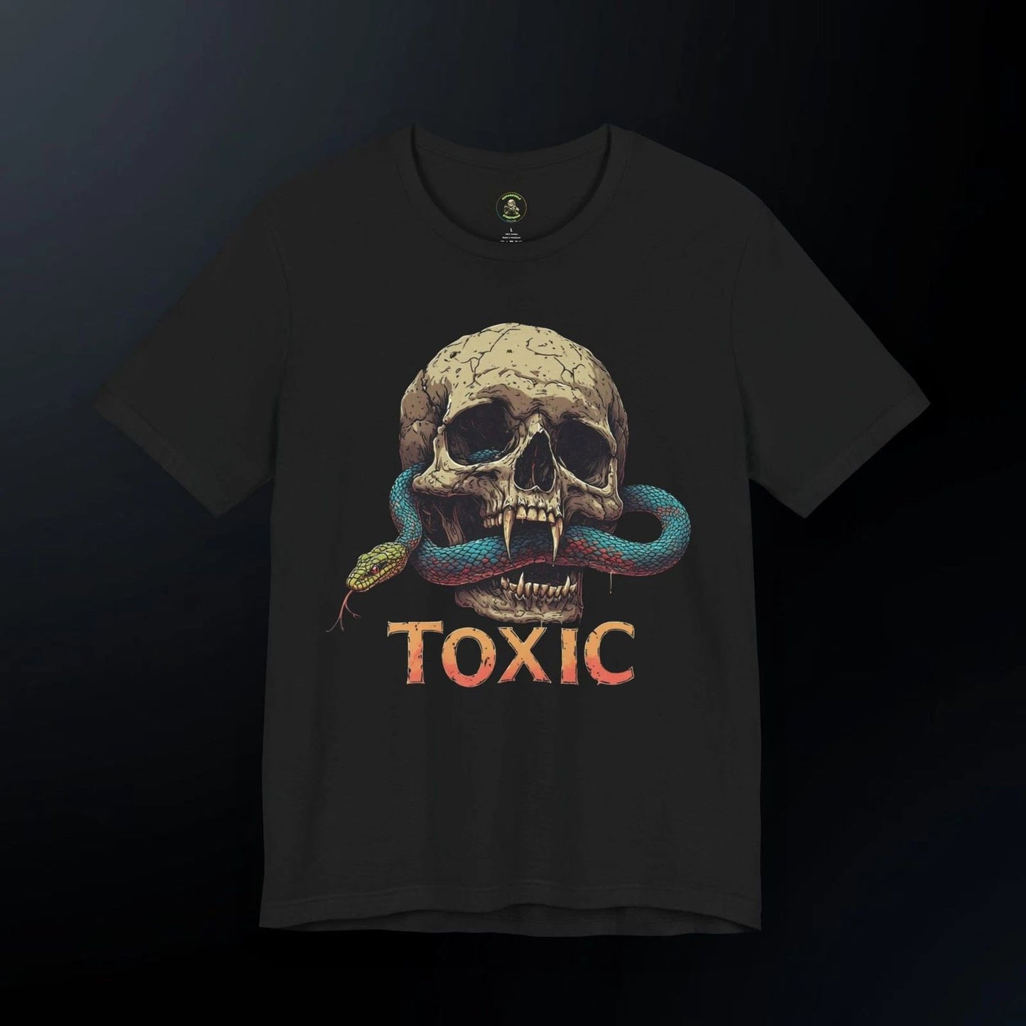 Toxic Skull with Snake T-Shirt | Skull Snake Graphic Tee
