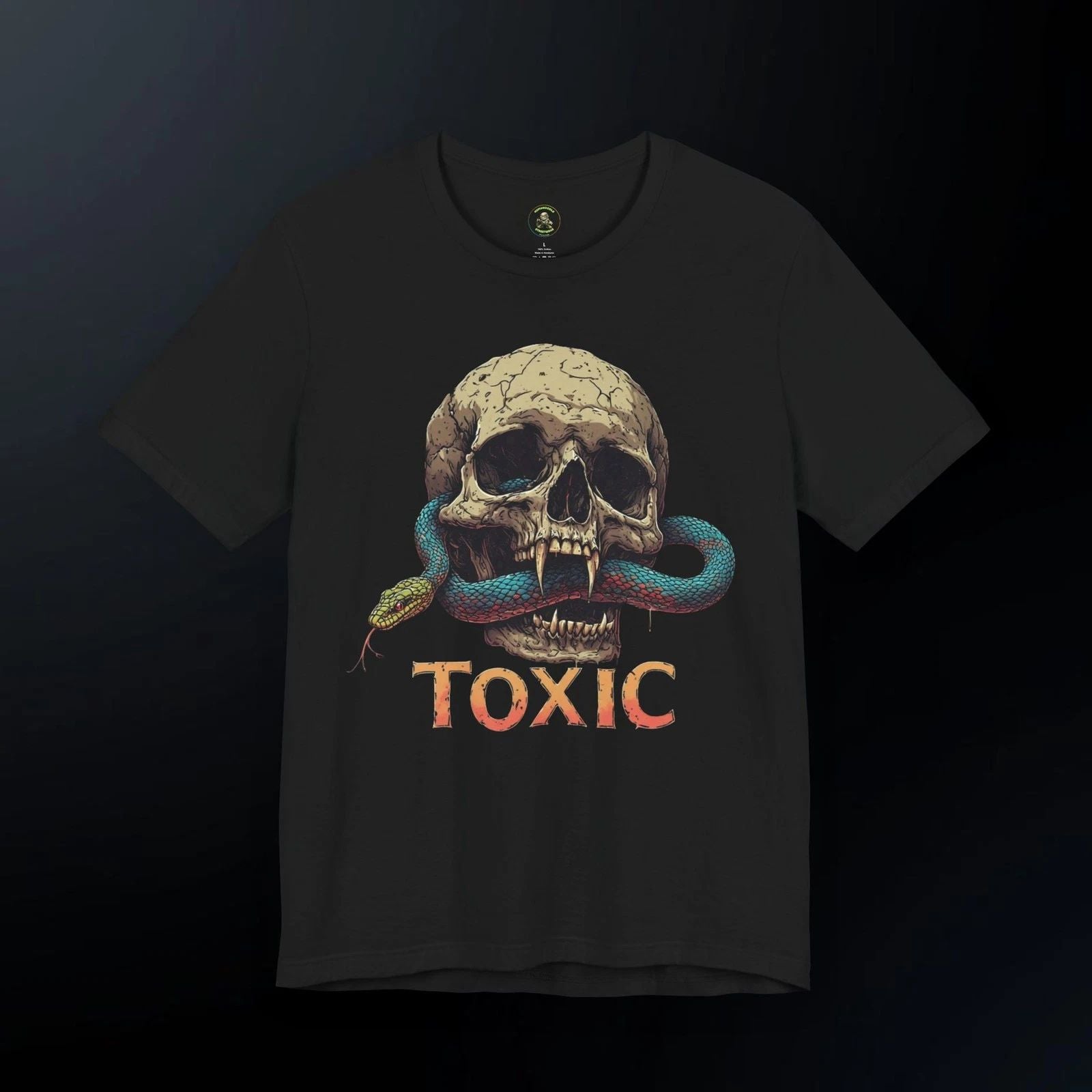 Toxic Skull with Snake T-Shirt | Skull Snake Graphic Tee