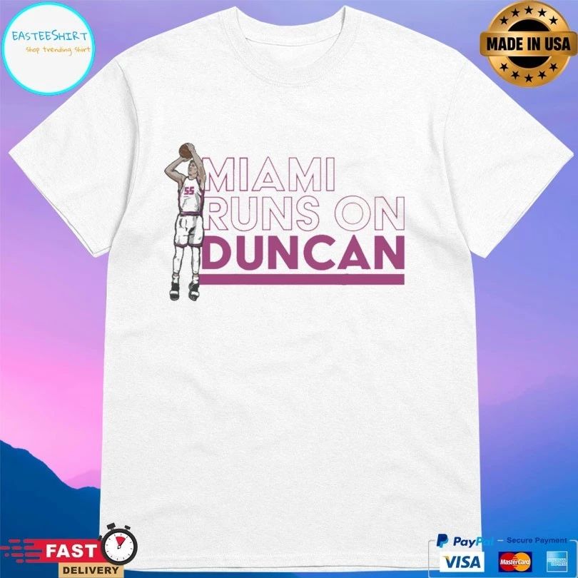 Miami Runs On Duncan Robinson Detroit Pistons Basketball T-shirt