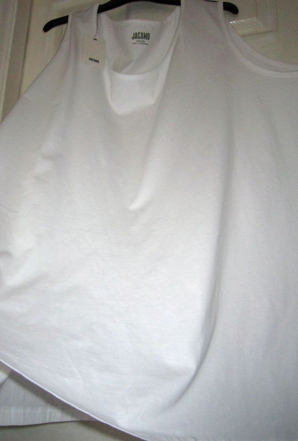 Jacamo ~ 6xl ~ BNWT ~ WHITE VEST T/SHIRT TOP ~ TALL