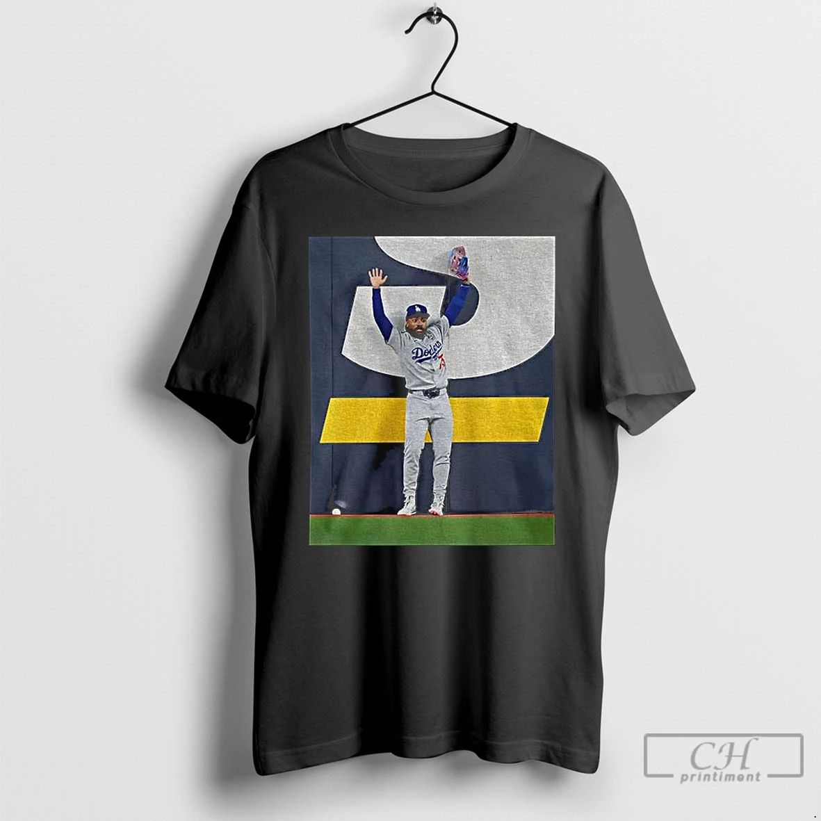 Classic Andy Pages Catch Los Angeles Dodgers World Series Game 7 Saving Photo T Shirts