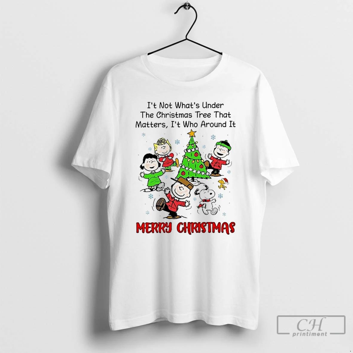 Classic Peanuts Its Not Whats Under The Christmas Tree That Merry Christmas T Shirts