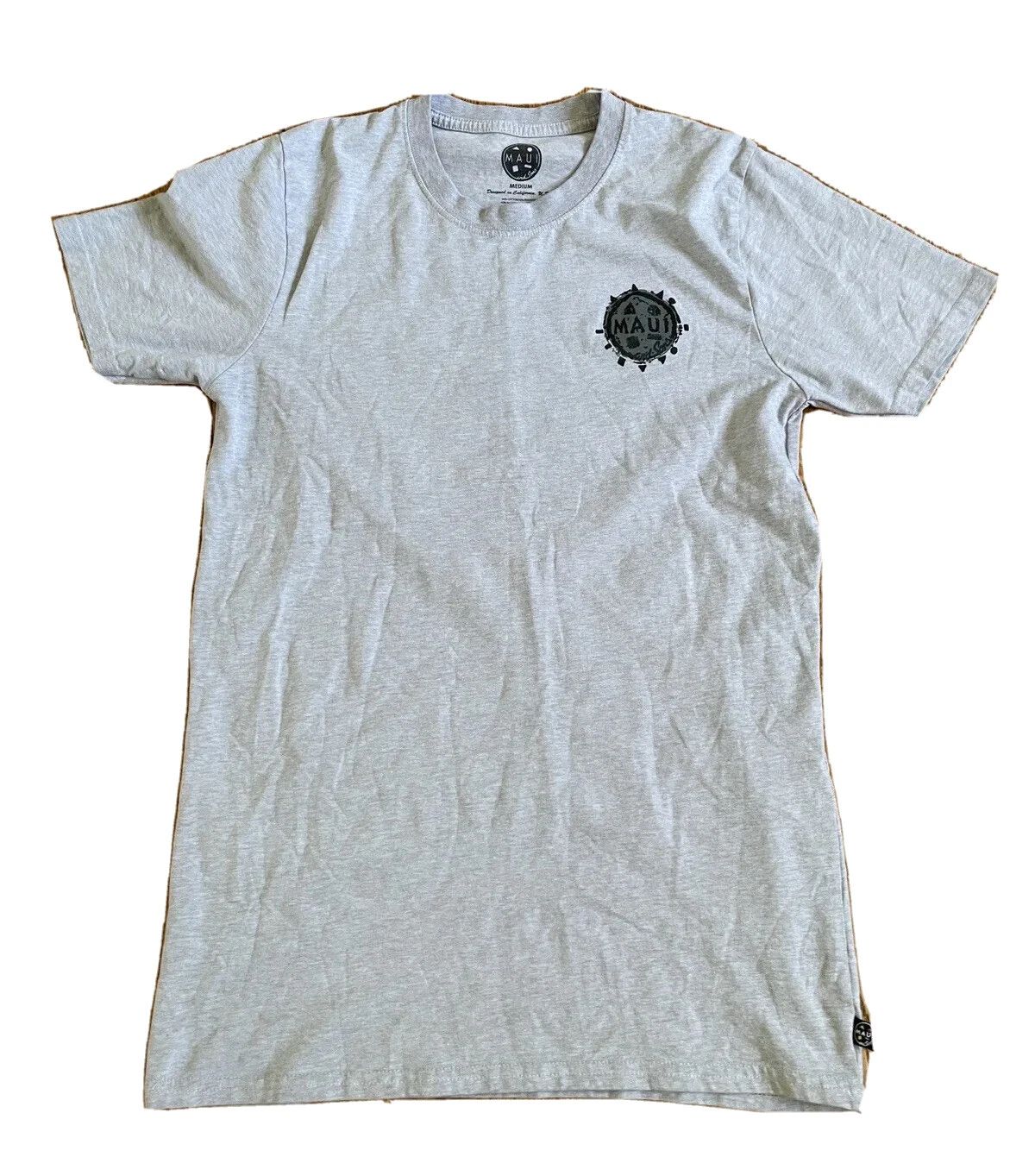 Mens Maui Graphic T Shirt Medium Gray Surf Skate