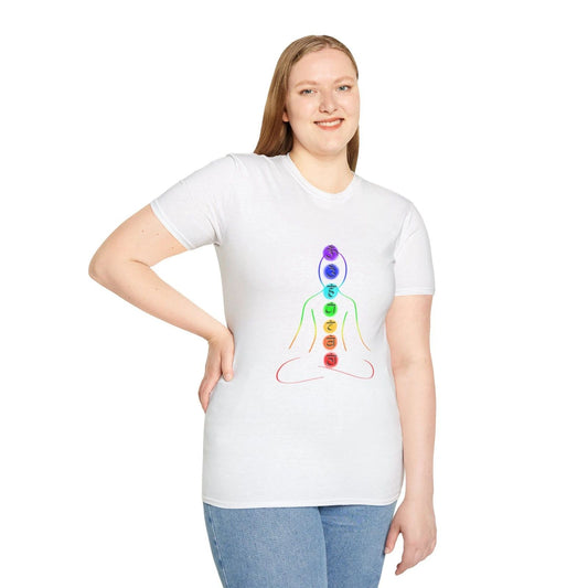 Chakra Meditation T-Shirt, Yoga Tee, Spiritual Gift, Stress Relief Shirt