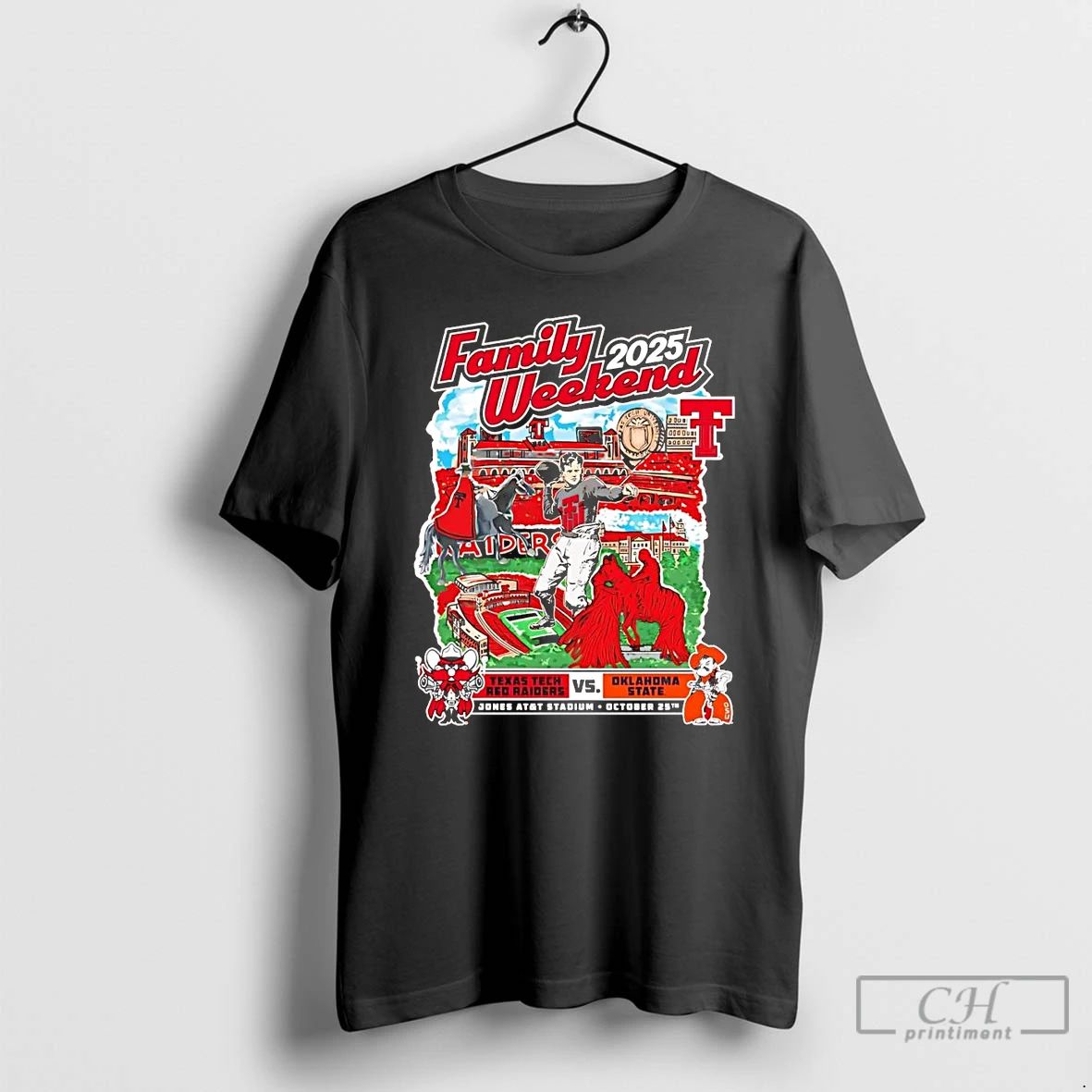 Classic Texas Tech Red Raiders Vs Oklahoma State 2025 Family Day T Shirts