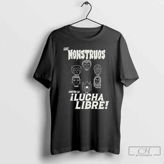 Premium Los Monstruos Contra La Lucha Libre T Shirts