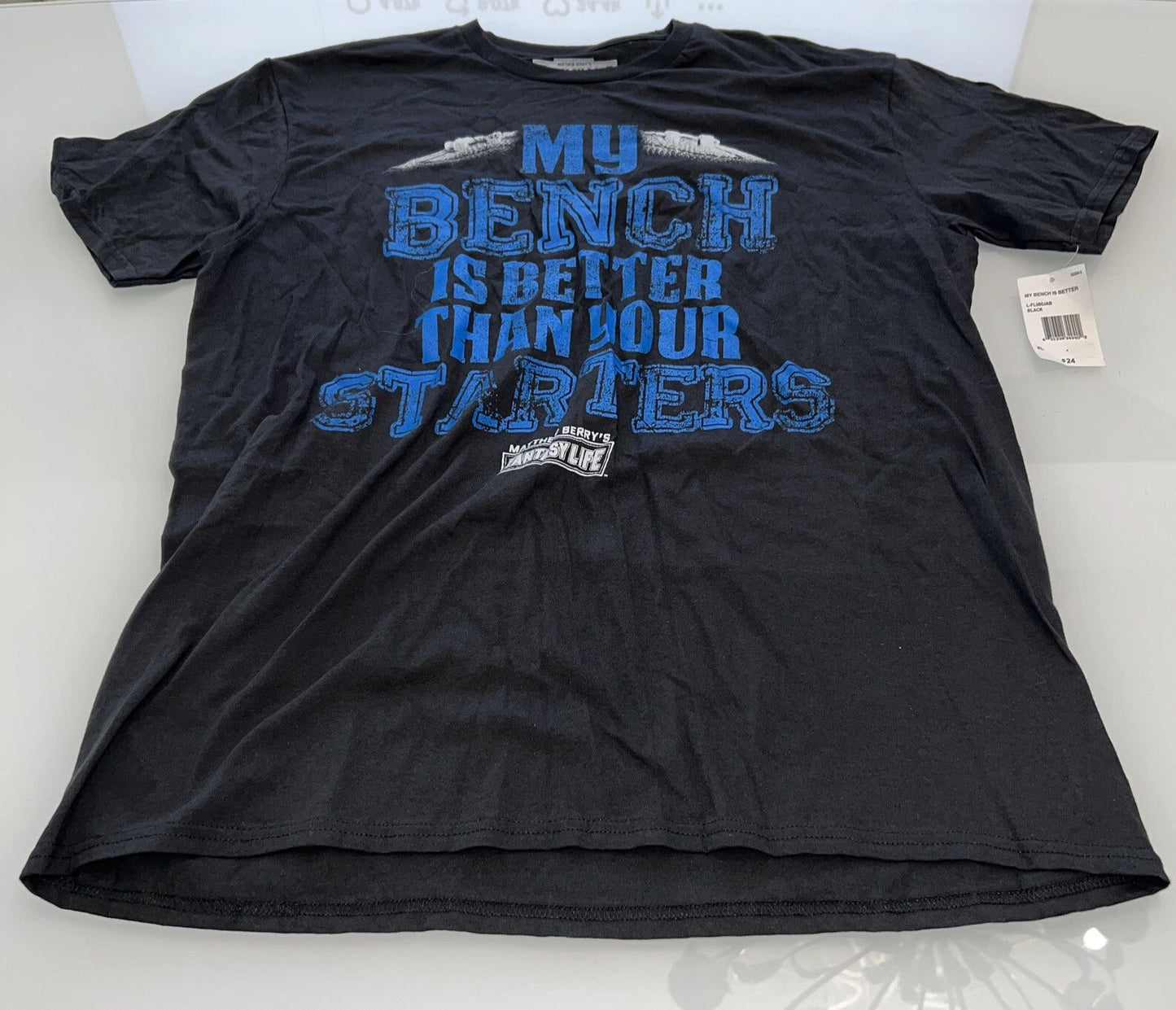 Matthew Berry's SS Gray SS Fantasy Life Football Legend T-Shirt Size XL - New