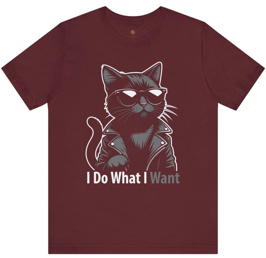 I Do What I Want Black Cat Shirt Sarcastic Funny Cat Lover Gift Tee