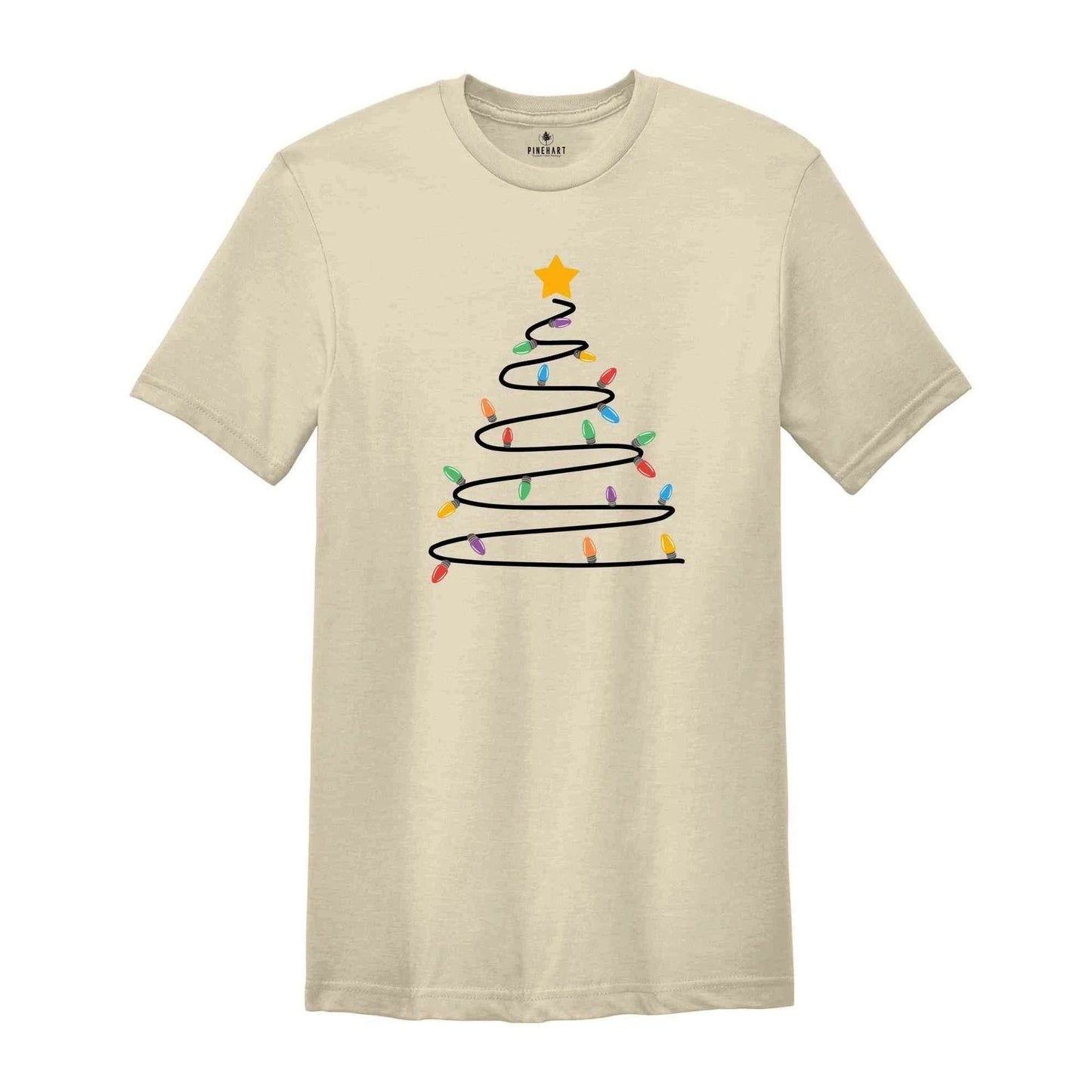 Christmas Light Tree Shirt, Cute Christmas Shirt, Christmas Tree Shirt, Santa Sh