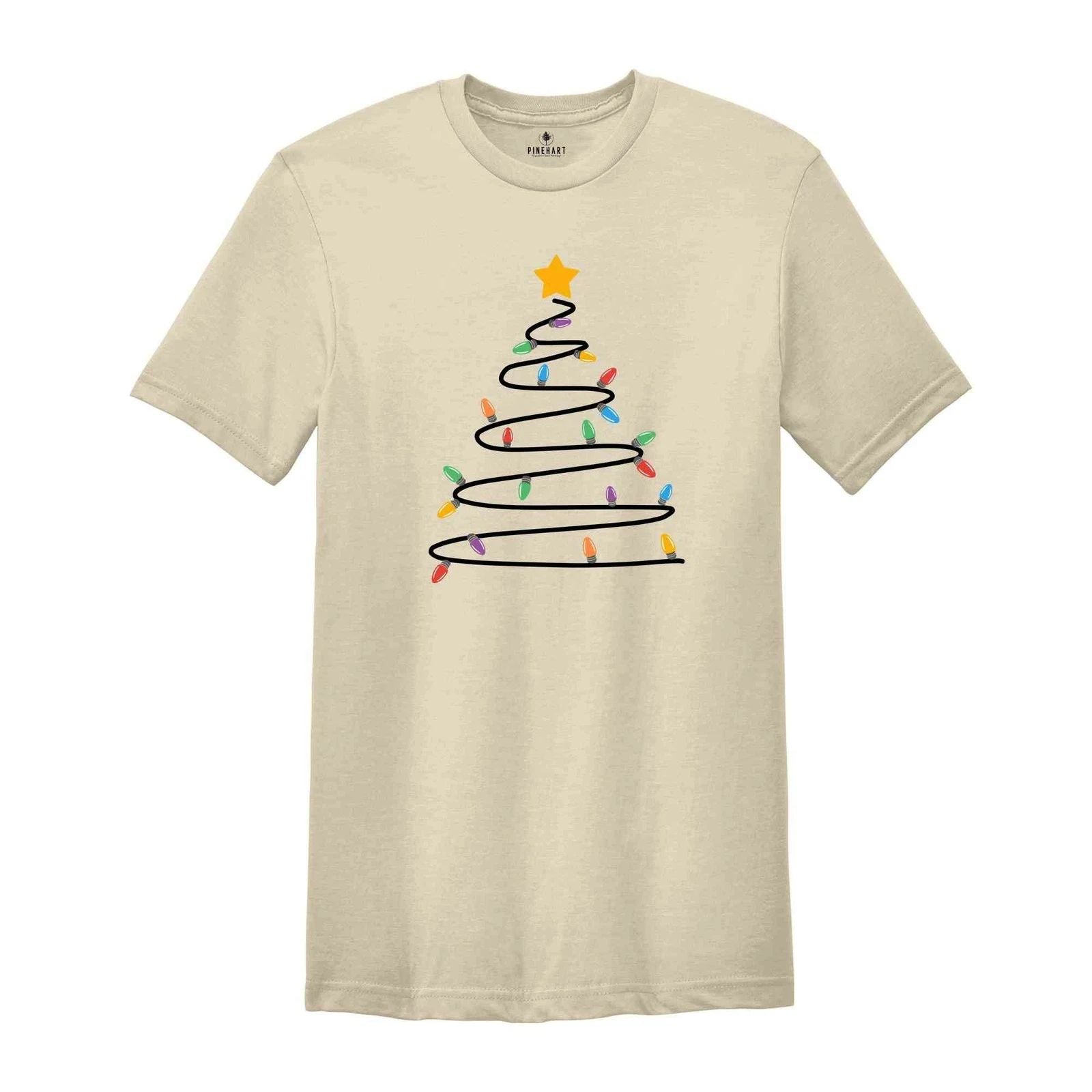 Christmas Light Tree Shirt, Cute Christmas Shirt, Christmas Tree Shirt, Santa Sh