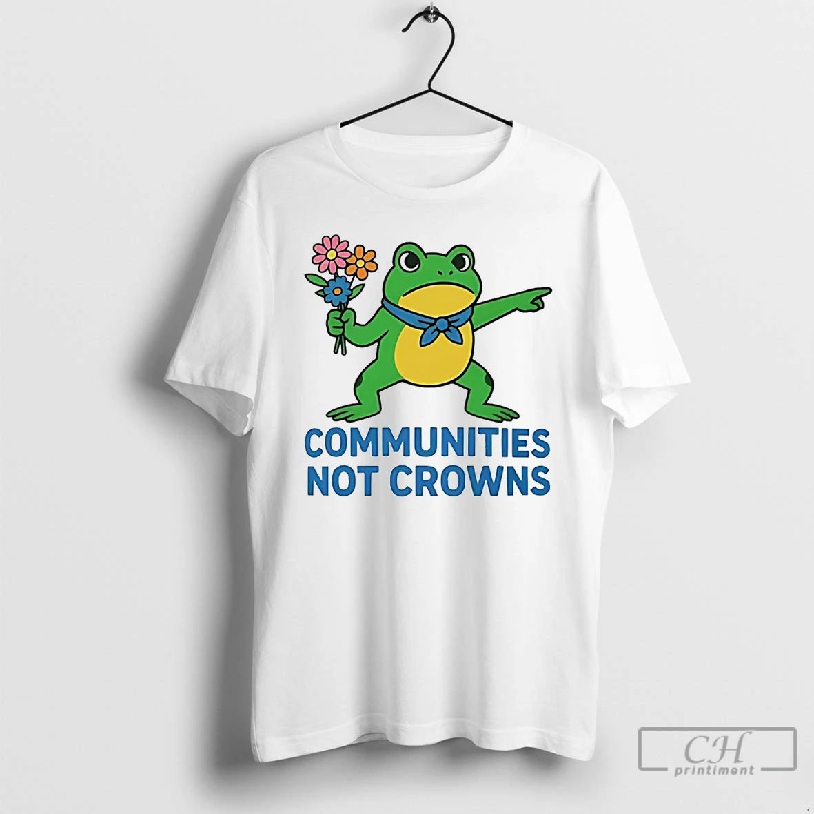 Classic Portland Frog Communities Not Crowns T Shirts