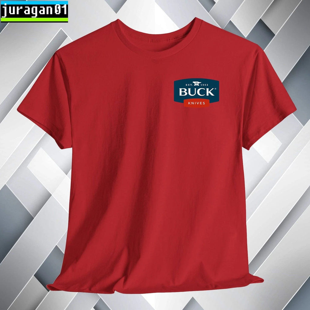 Buck Knives T-Shirt Color Black Navy White Grey Red Orange Choco Size S to 5XL