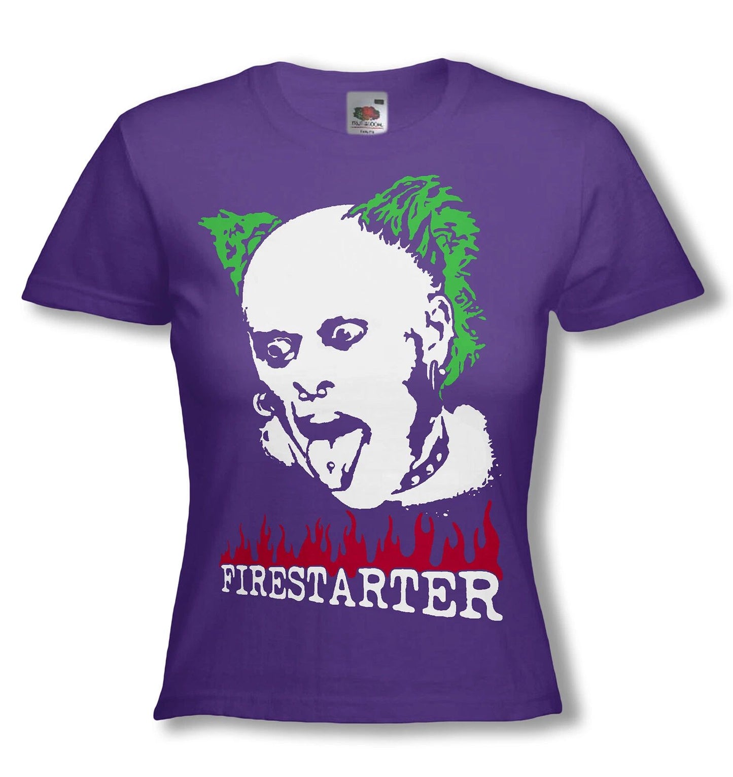 KEITH FLINT FIRESTARTER T-SHIRT - THE PRODIGY - Tribute - Ladies Tee and Strap