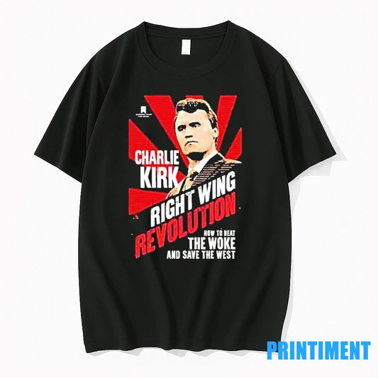 Charlie Kirk Right Wing Revolution Parody T Tshirts Sweater