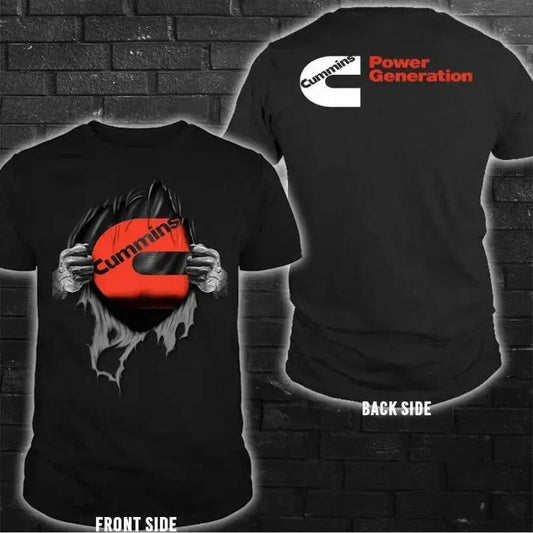 Cummins T-Shirt – Power Generation Logo & Diesel Engine Graphic, Cummins