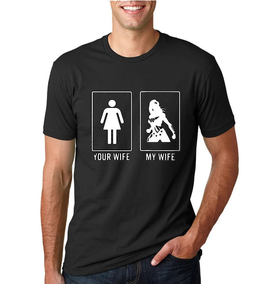 Your Wife My Wife Shirt SuperWife Superhero Fathers Day Men Graphic Tshirt