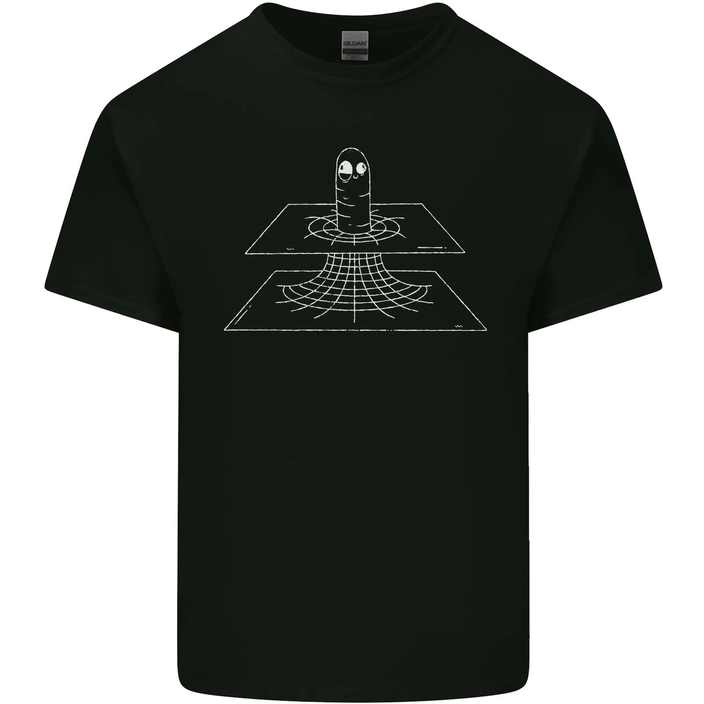 Wormhole Funny Space Worm SCI-FI Cosmos Mens Light Cotton T-Shirt