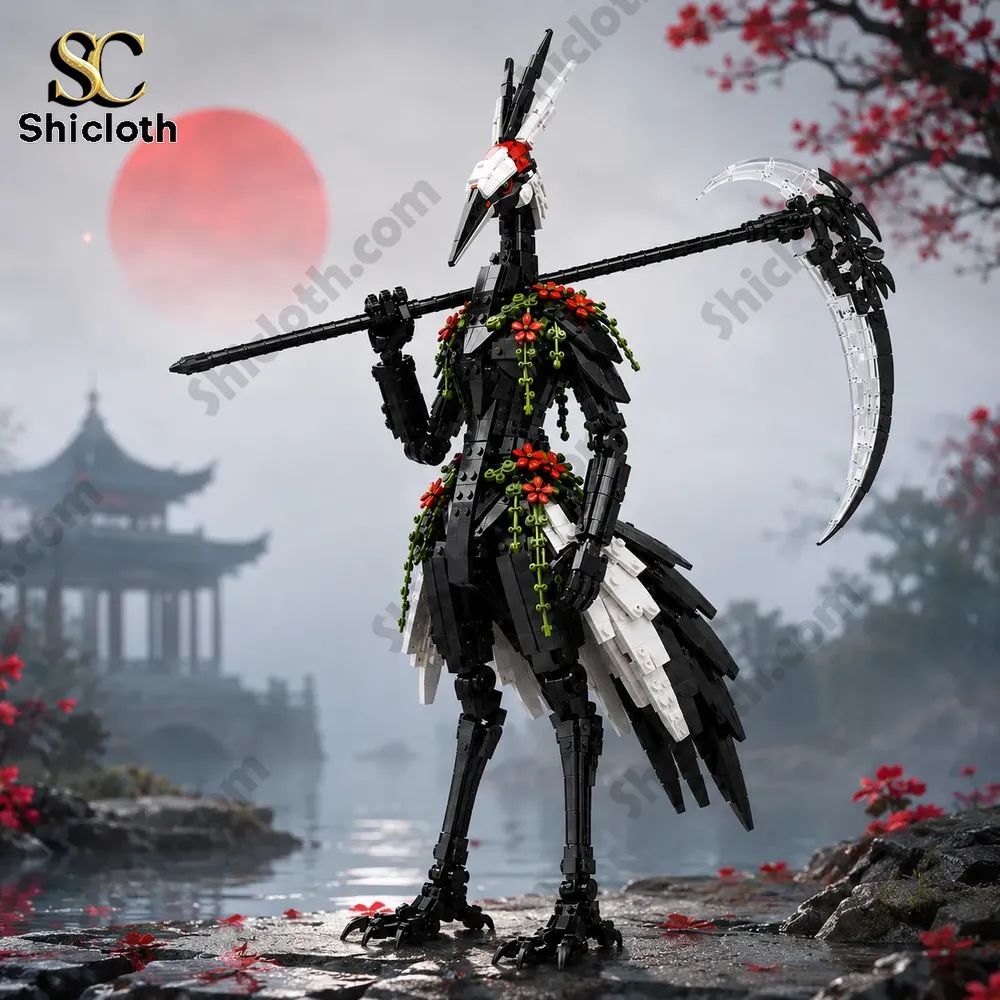 Crane Spirit Reaper Mystical Guardian Building Brick Set