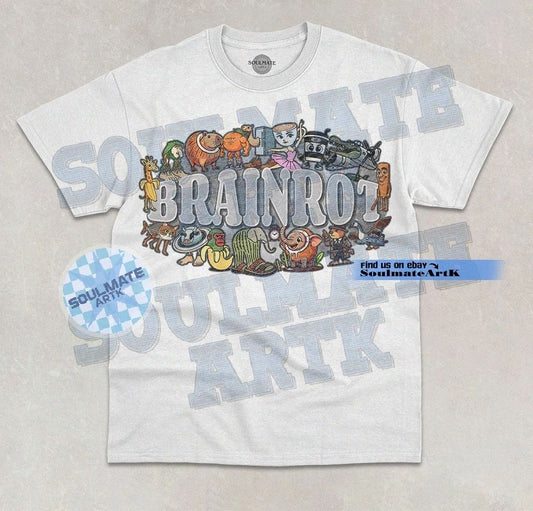 Italian Brainrot T-Shirt Funny Meme Hilarious Trendy Brainrot Joke Graphic Shirt
