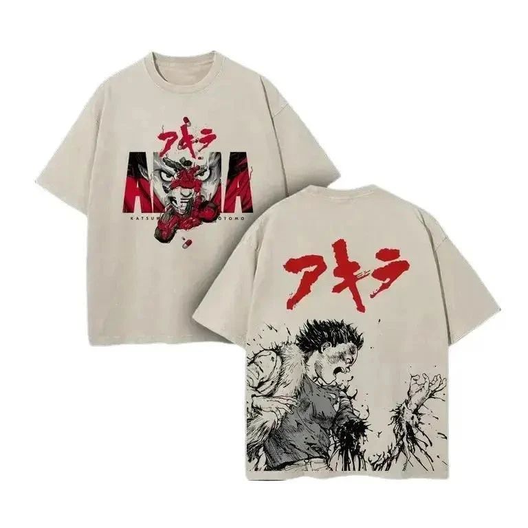 Tetsuo Akira - Akira Anime Double Printed Vintage Anime Graphic T-Shirt