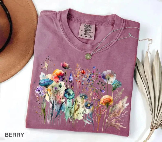Boho Cottagecore Comfort Tee Aesthetic Shirt Gift for Her Vintage