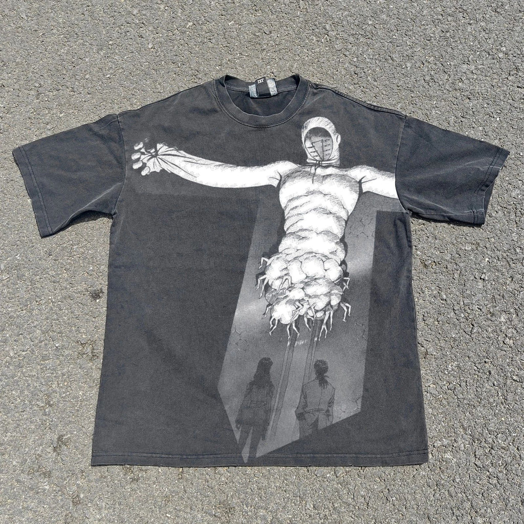 Evangelion Lilith Anime Graphic Streetwear Heavy Cotton T-Shirt Washed