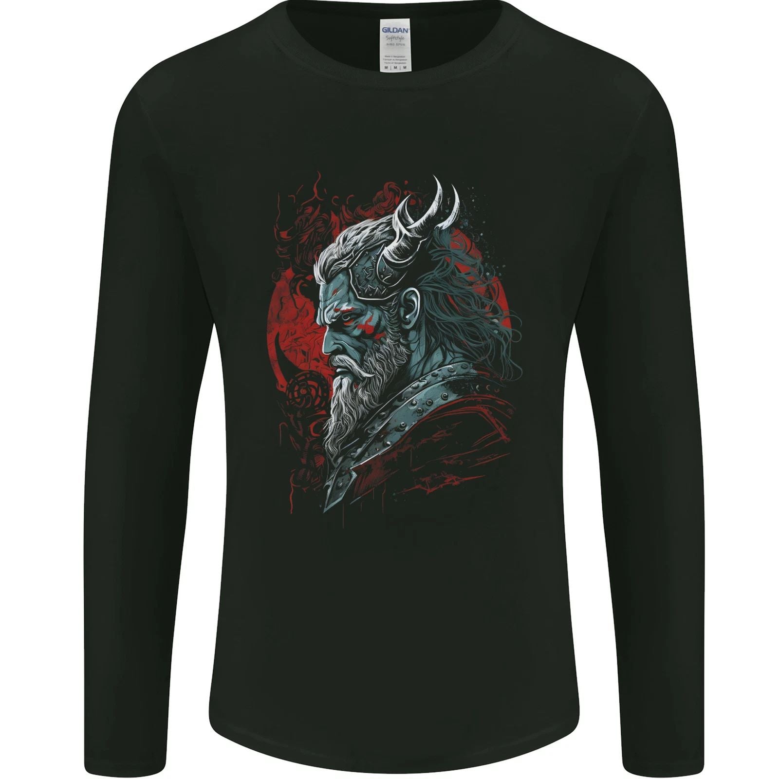 A Fantasy Viking Of War Odin Thor Mens Long Sleeve T-Shirt