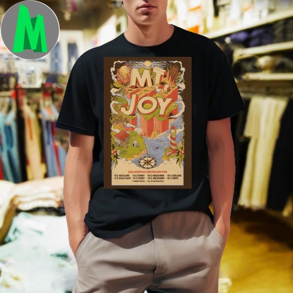 Mt Joy 2026 Australia & New Zealand Tour Poster Shirt