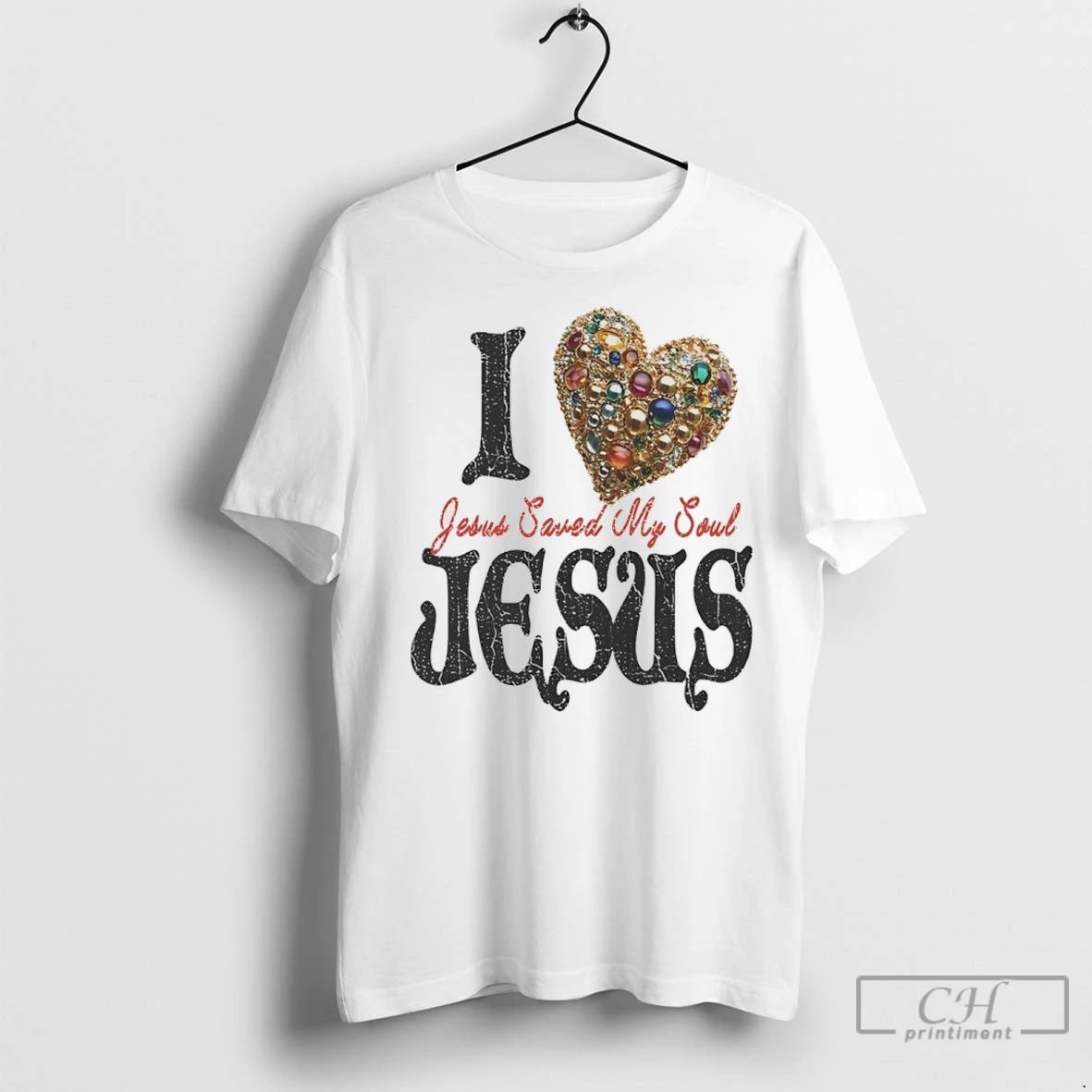Premium I Love Jesus Saved My Soul Heart Diamond