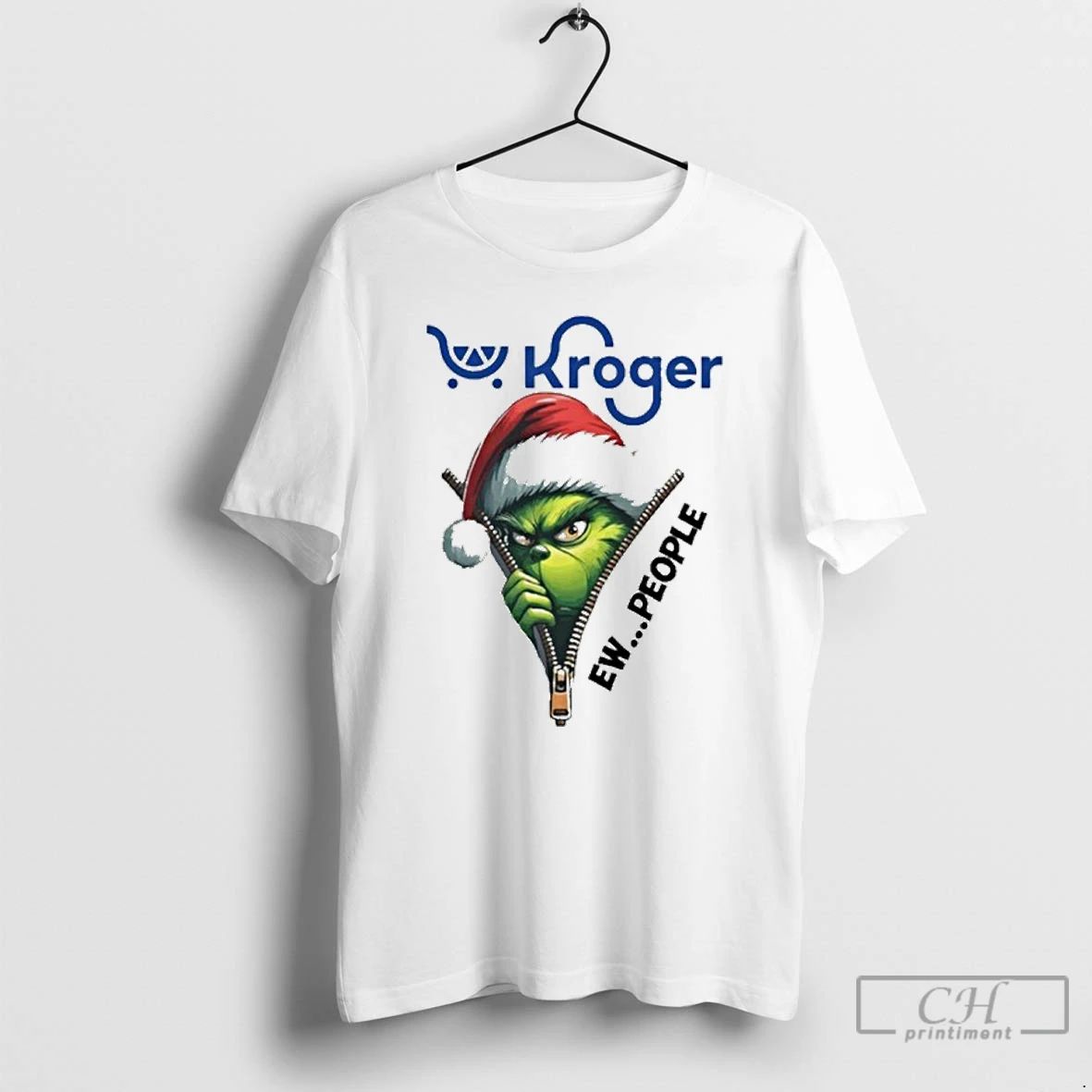 Classic Santa Grinch Kroger Logo Ew People T Shirts