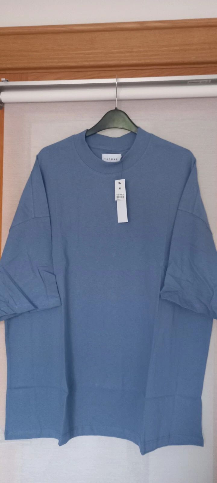 BNWT Topman Blue T Shirt Size M/L, Short Sleeved, Cotton, Chest 50" Oversized
