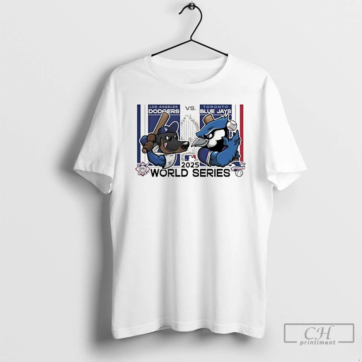 Classic Los Angeles Dodgers Vs Toronto Blue Jays Mascot 2025 World Series T Shirts