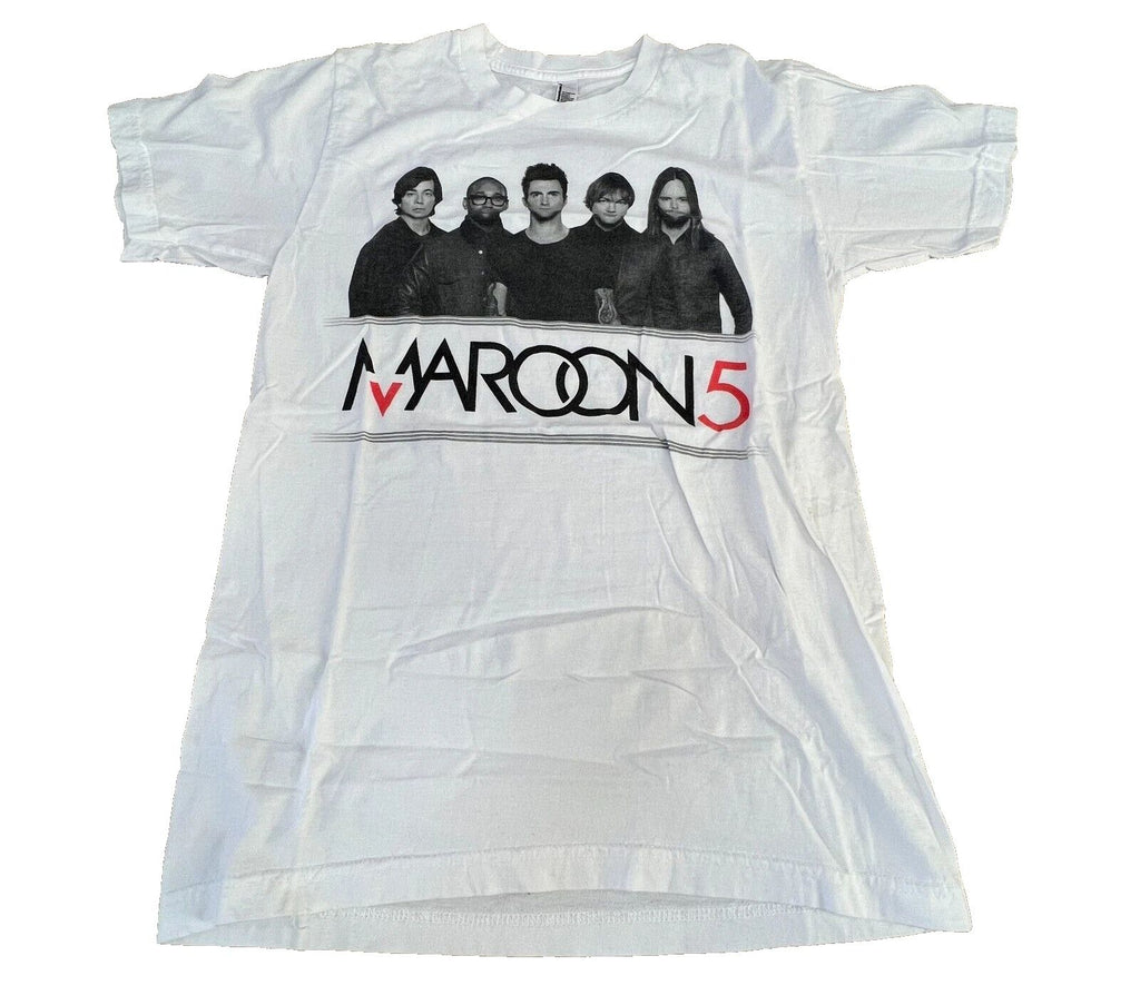 Maroon 5 Adult Small Graphic Tee Design White Cotton [C38]