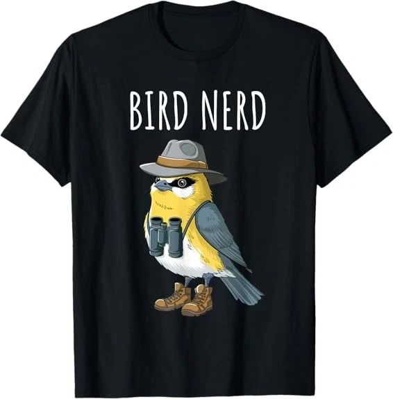 Bird Nerd Funny Bird Watching Birding Bird Lover Watcher Tee T-Shirt S-3XL