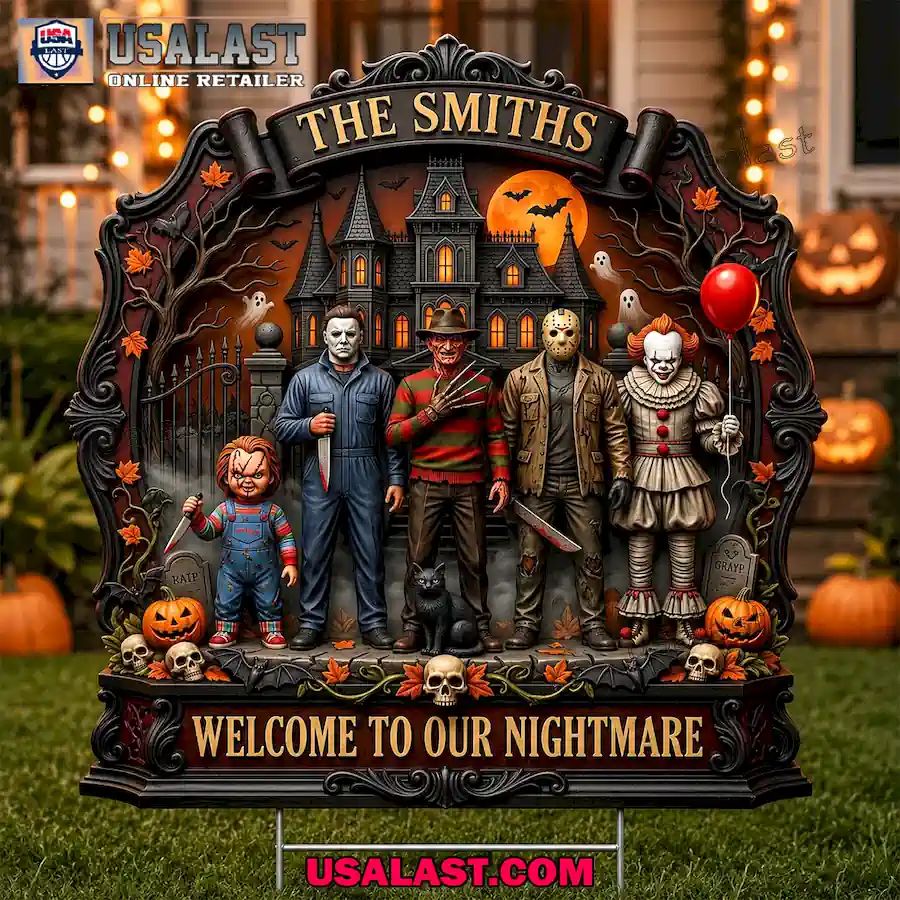 Horror Characters Spooky Season Halloween Custom Yard Sign