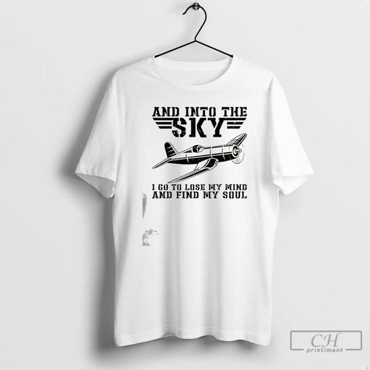 Classic And Into The Sky Pilot Flying Airplane Flight Plane Aviation Toms 2025 T Shirts