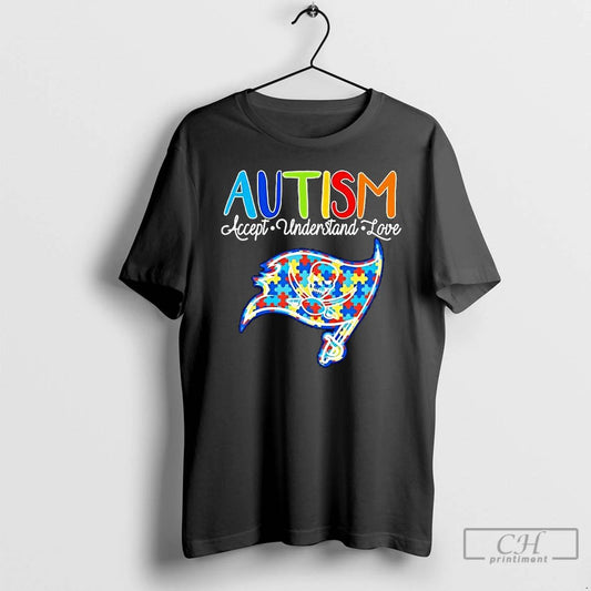 Premium Tampa Bay Buccaneers Autism Accept Understand Love T Shirts