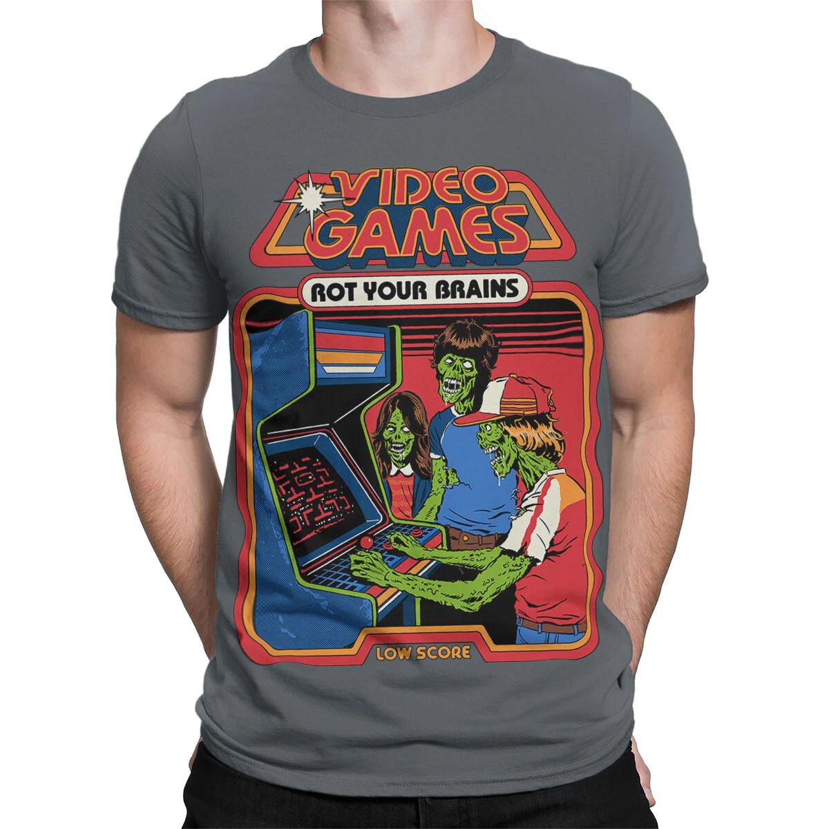 Video Games Rot Your Brains 90s Fun T Shirt for Gamers #SR#T433