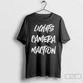 Premium Lights Camera Maction Capital Letters T Shirts