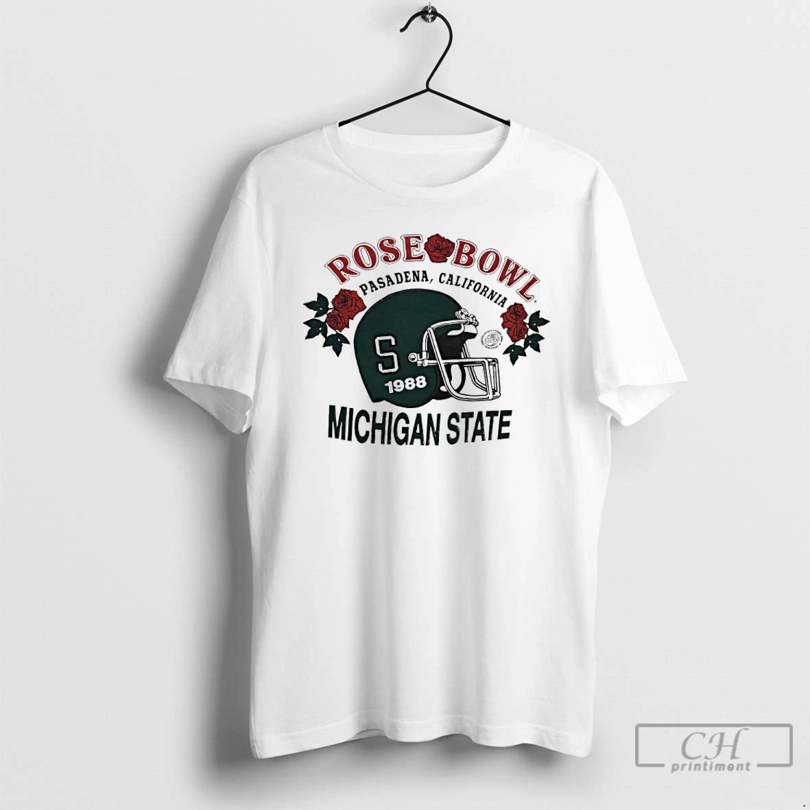 Classic Michigan State 1988 Rose Bowl Football Helmet T Shirts