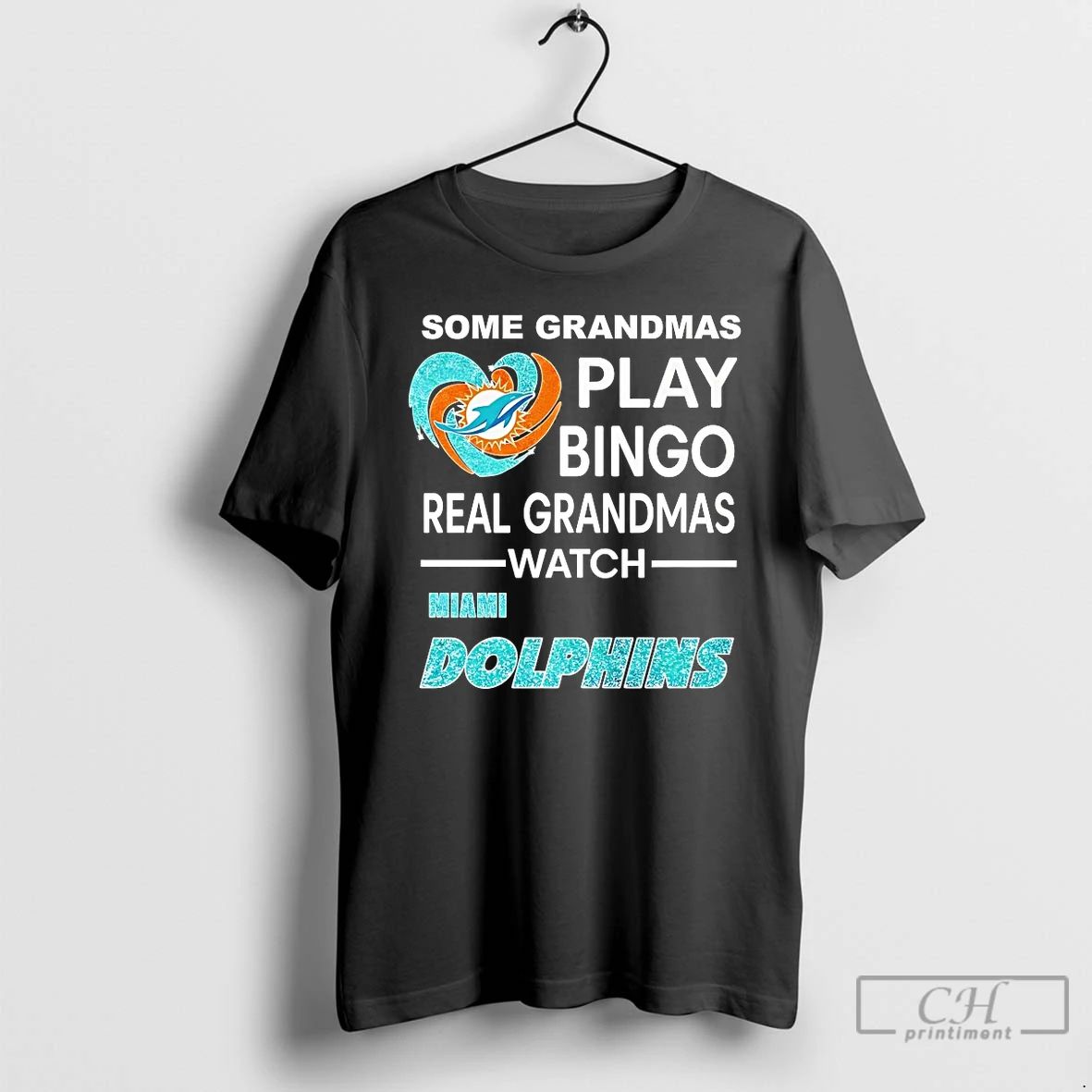 Classic Miami Dolphins Some Grandmas Play Bingo Real Grandmas Watch T Shirts