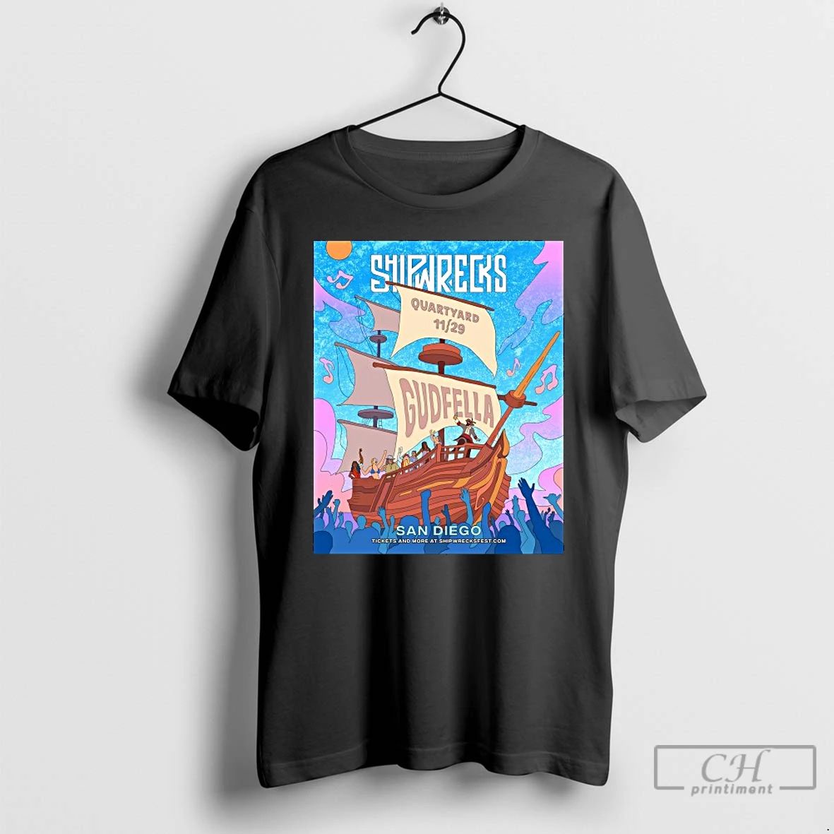 Premium Shipwrecks Music Fest Quartyard In San Diego Ca Nov 29 2025 T Shirts