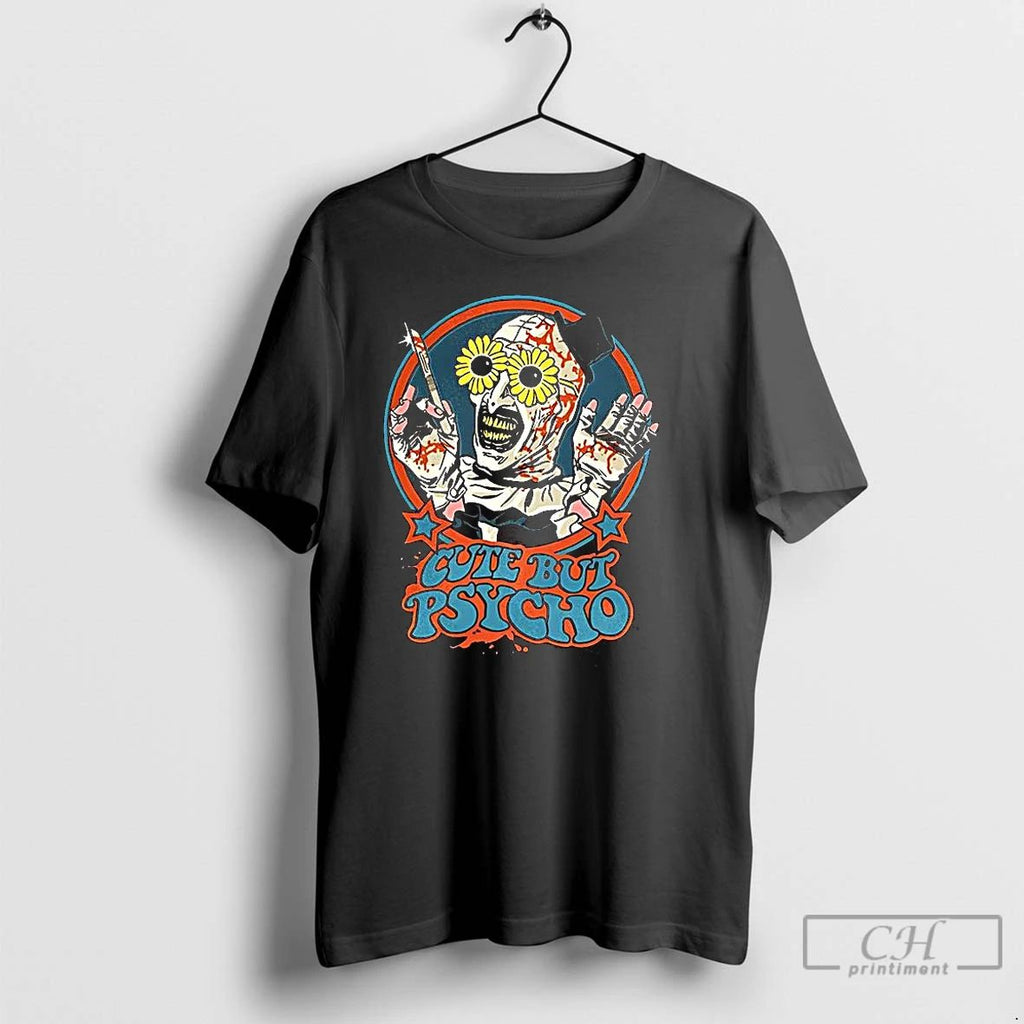 Premium Terrifier Art The Clown Cute But Psycho Horror T Shirts