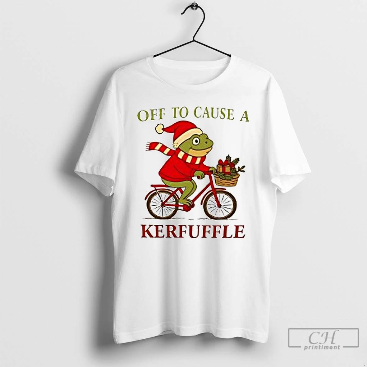 Classic Off To Cause A Kerfuffle Frog Christmas T Shirts